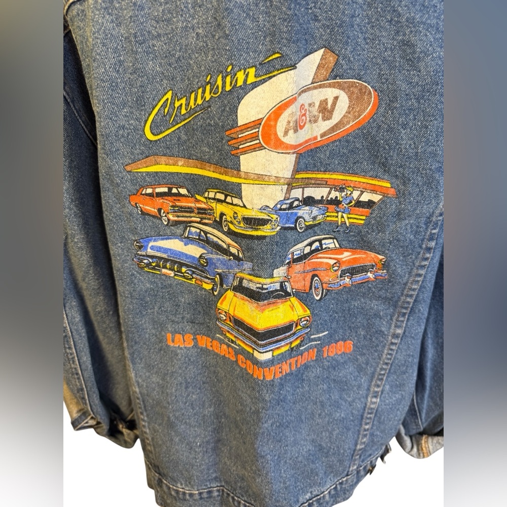 Vintage RARE Britannia Outerwear A&W Las Vegas Convention 1996 Denim Jacket